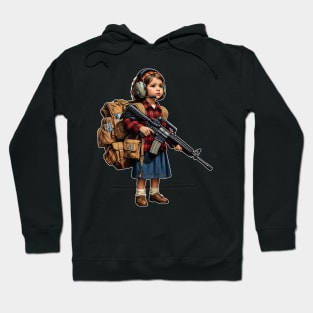 The Little Girl and a Toy Gun Hoodie